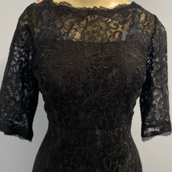 NEW Saison Blanche Couture 3/4 Sleeves Long Lace Dress Size 12. - Picture 5 of 11